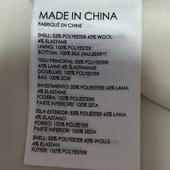 Club Monaco Cream White Wool Silk Sleeveless Layered Crop Tank Top Blouse Size L - Picture 6 of 6